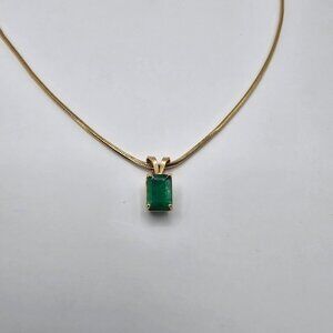 Vintage Natural Emerald Pendant
